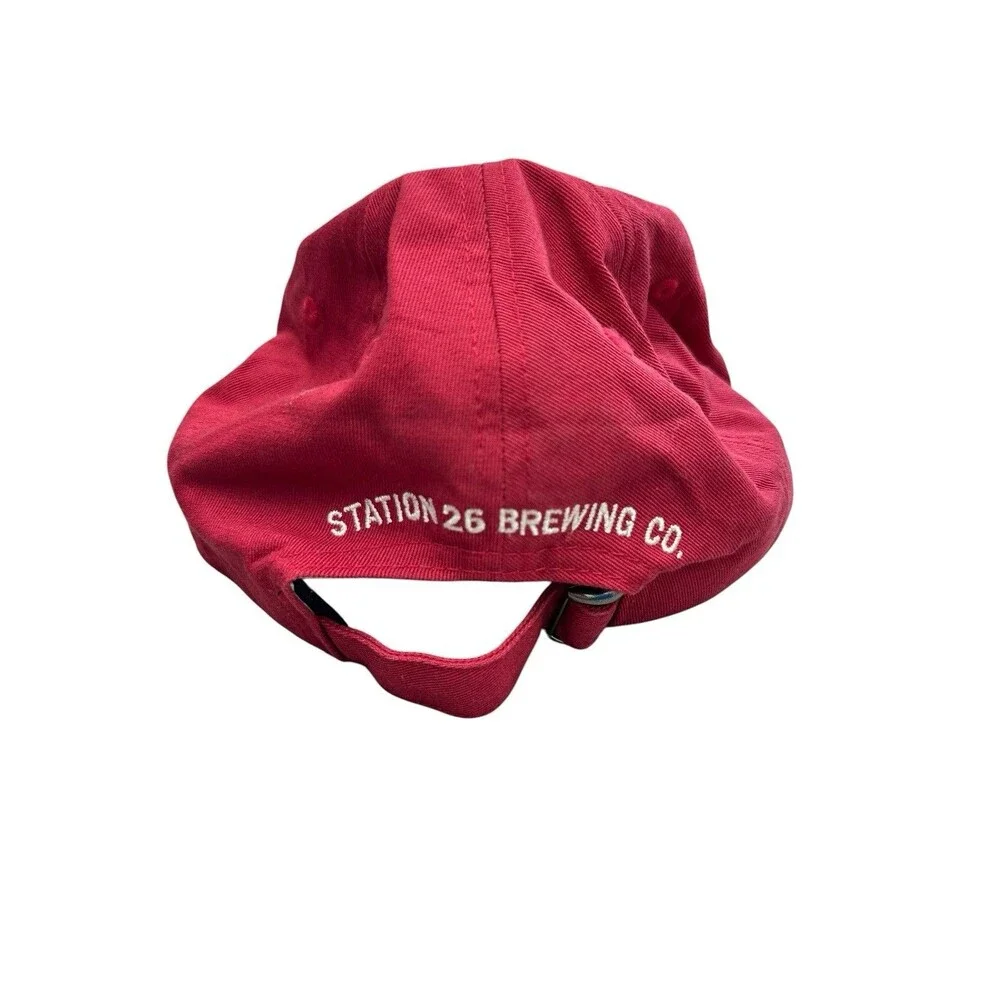 Station 26 Brewing Co Denver CO Hat Red Strapback Dad Cap Craft Beer Brewery 26